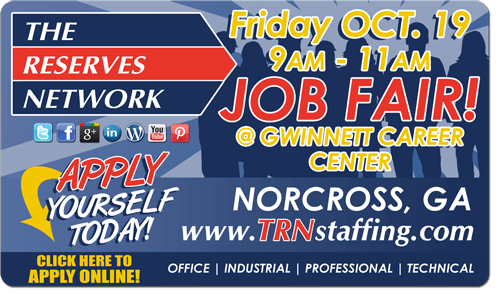 Join TRN at the Gwinnett Career Center Job Fair! (Friday, Oct. 19th)