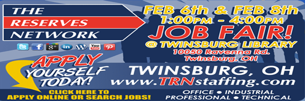 NE Ohio Job Seekers! Join TRN at the Twinsburg Library (Feb. 6th & Feb 8th)