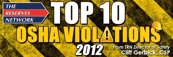 OSHA’s Top 10 Violations of Fiscal Year 2012 (TRN Safety Alert)